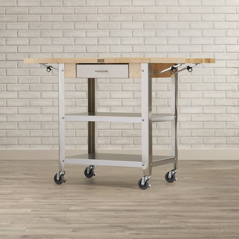 John Boos Cucina Americana Kitchen Cart with Wood Top & Reviews Wayfair